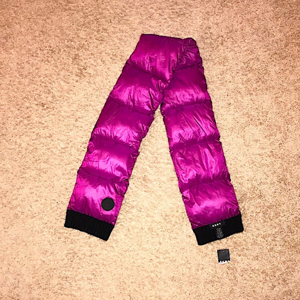 DKNY Purple Puffy Scarf